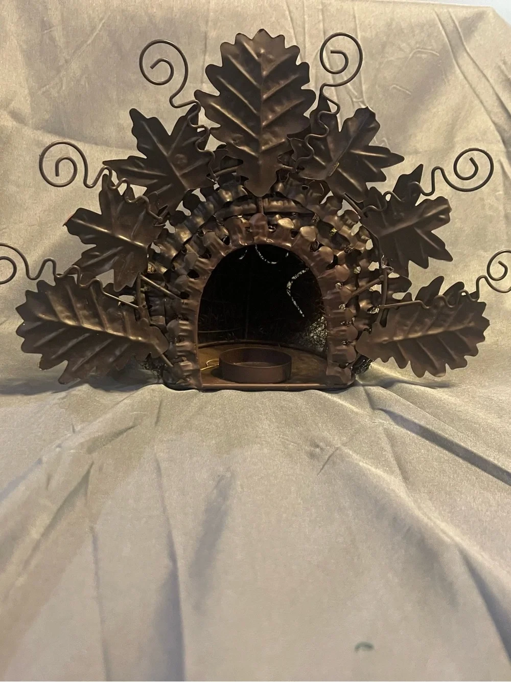 Festive Yellow Turkey Face Accent with Blue Hat and Autumn Leaves